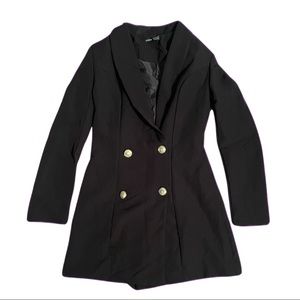 Double breasted shawl collar blazer dress